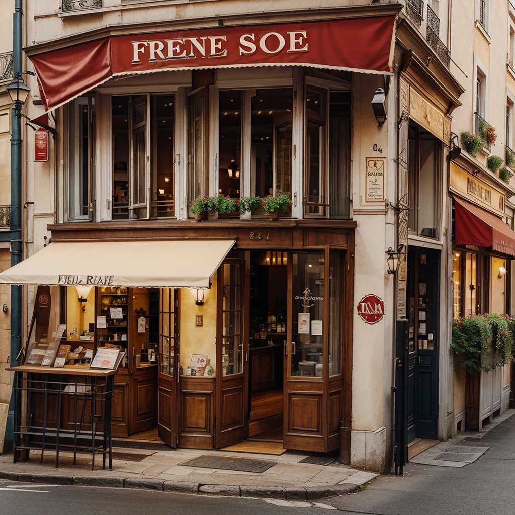 ILLUSTRATION OF A FRENCH RESTAURANT SIGN" very beautiful". SIGN IN FRENCH STYLE.