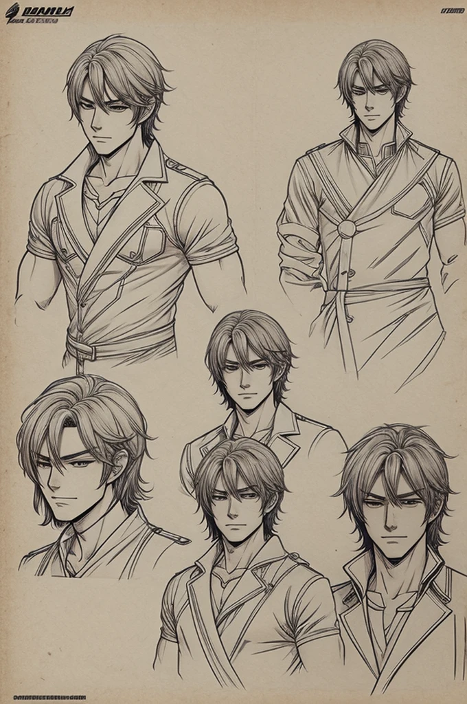 GENERATE AN IMAGE OF A BL MANWHA DRAWING STYLE CHARACTER