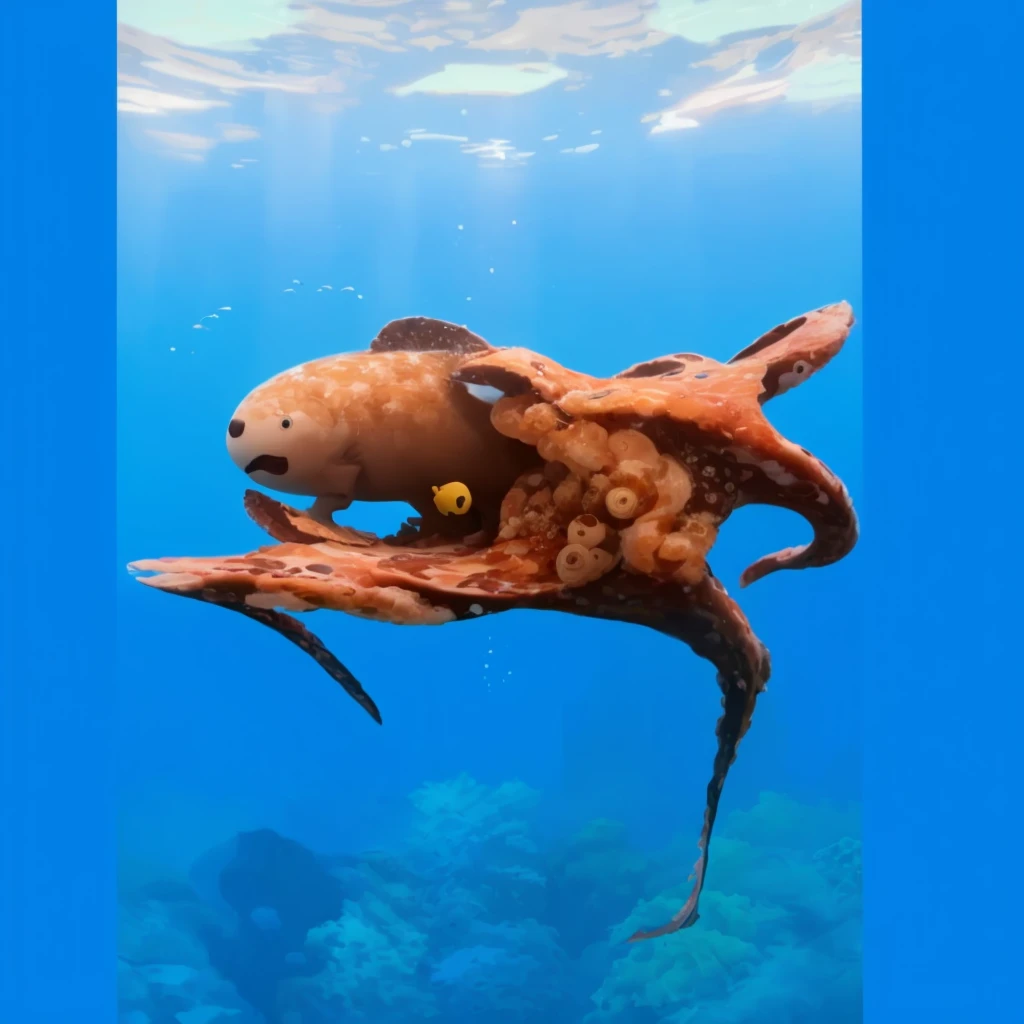 there is a Polvo that is swimming in the water, an Polvo, Polvo, super nova Polvo, Polvo wrestling with a sphere, giant Polvo, Polvo tentacles, cefalópodes, Polvo silhouette at depth, Polvo, Polvo face, half Polvo, lula borboleta, an Polvo'garden, Polvo cat
