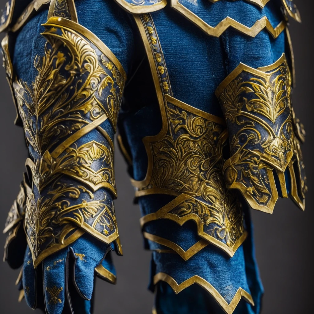 gauntlets(gauntlets only, delete armor)iron glove, that protected gladiators and became part of war armor.
2.with yellow crystals on the top of the gloves 3.blue and gold color