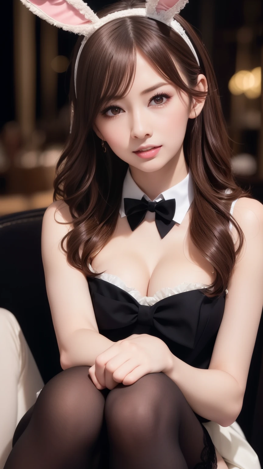 (8k, RAW photo, best quality, masterpiece:1.2), (realistic, photo-realistic:1.37), ultra-detailed,
1 girl,cute, solo,beautiful detailed sky,detailed cafe,night,sitting,dating,(nose blush),(smile:1.1),(closed mouth),large breasts, seductive smile, large aparture, professional lighting, Sony A7R4, Zessie 50mm F1.8,
medium breasts,beautiful detailed eyes,(collared shirt:1.1), bowtie,pleated skirt,(short hair:1.2),floating hair 