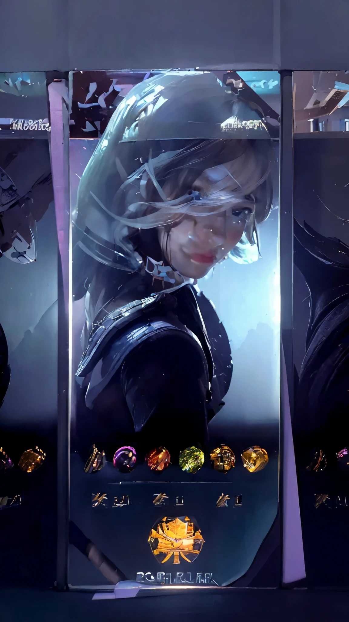 ((Best quality, 8k, Masterpiece :1.3)), upper bod y, Sharp focus: 1.2, Beautiful woman with perfe ct figure, Highly detailed facial and skin textur e, Detailed eyes, Double eyelids, Interior view, f erpect lighting, Glowing skin,
