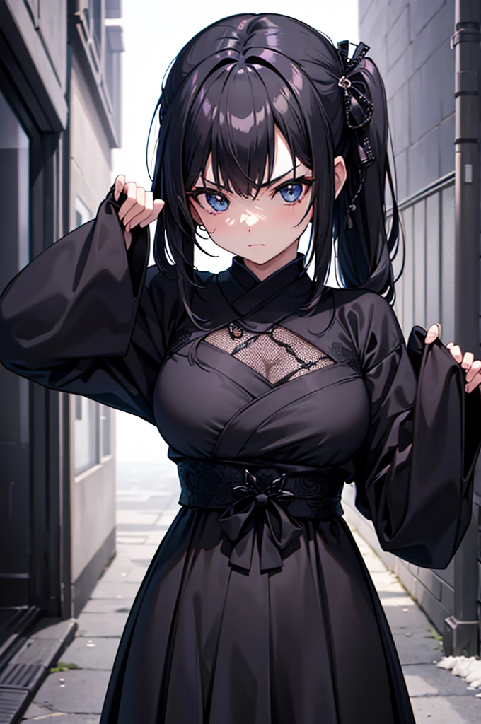 girl, gothic, black clothes, dancer, serious, japanese rob, wednesday style, japanese style