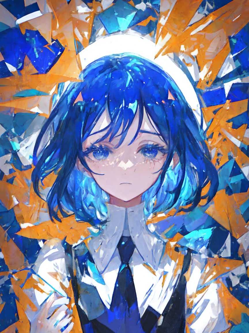 lapis, close up face, simple background