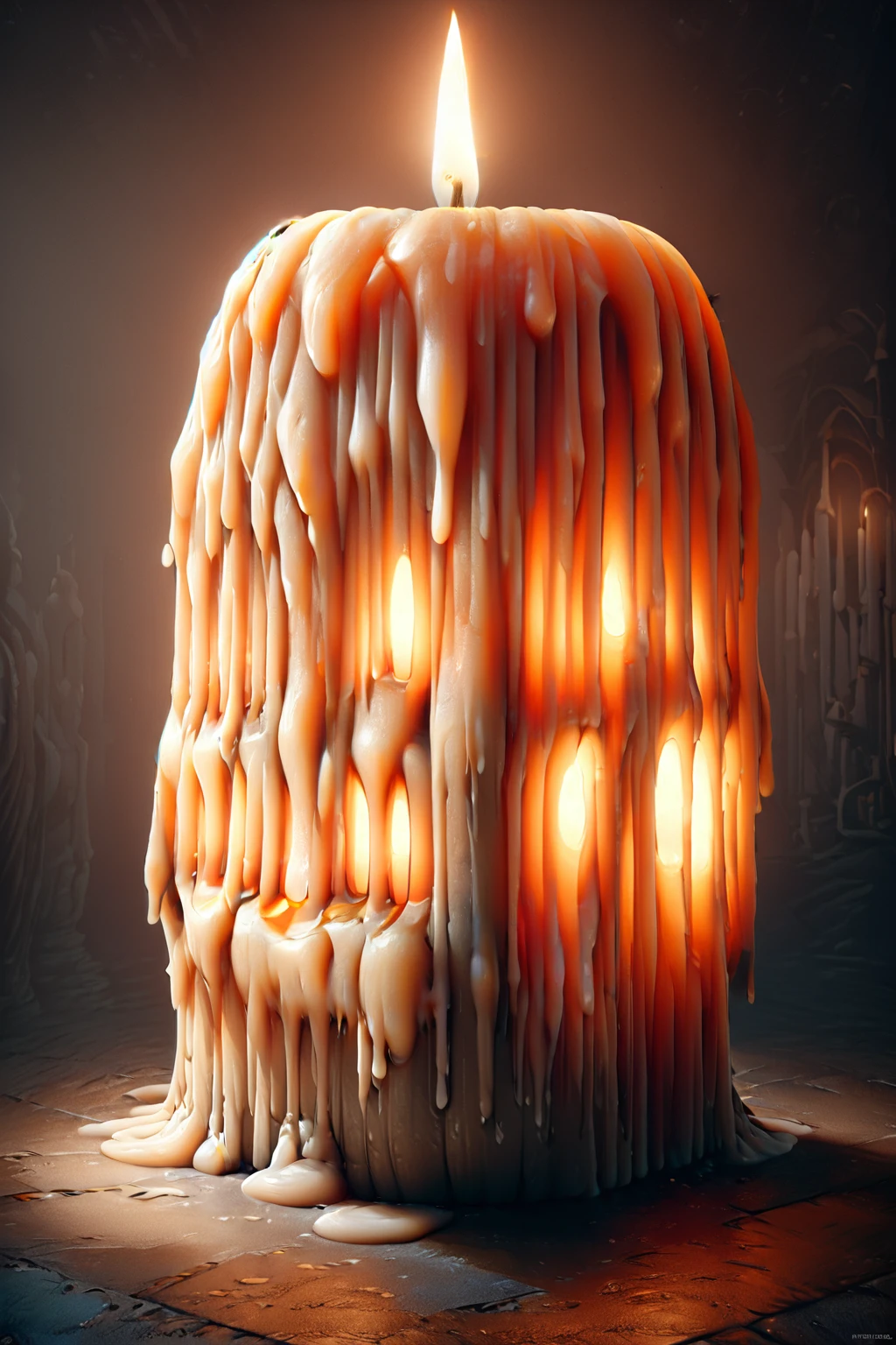 Mad Candle Pumpkin,(masterpiece, 最high quality, high quality, High resolution, Very detailed),