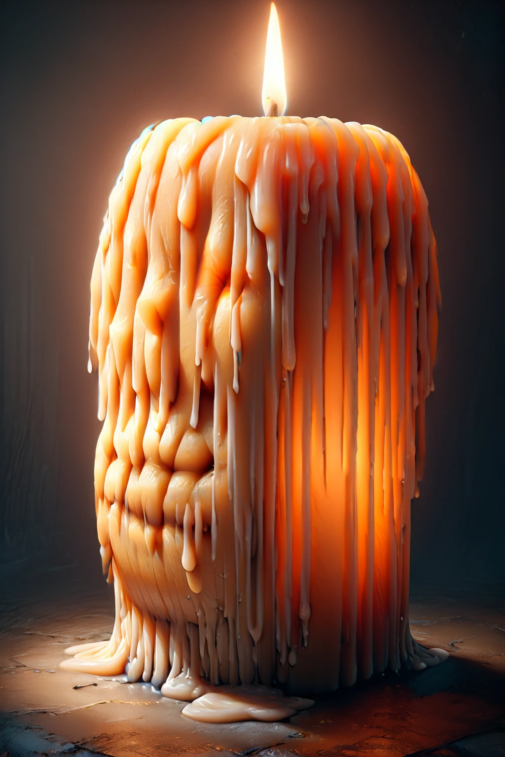 Mad Candle Pumpkin,(masterpiece, 最high quality, high quality, High resolution, Very detailed),