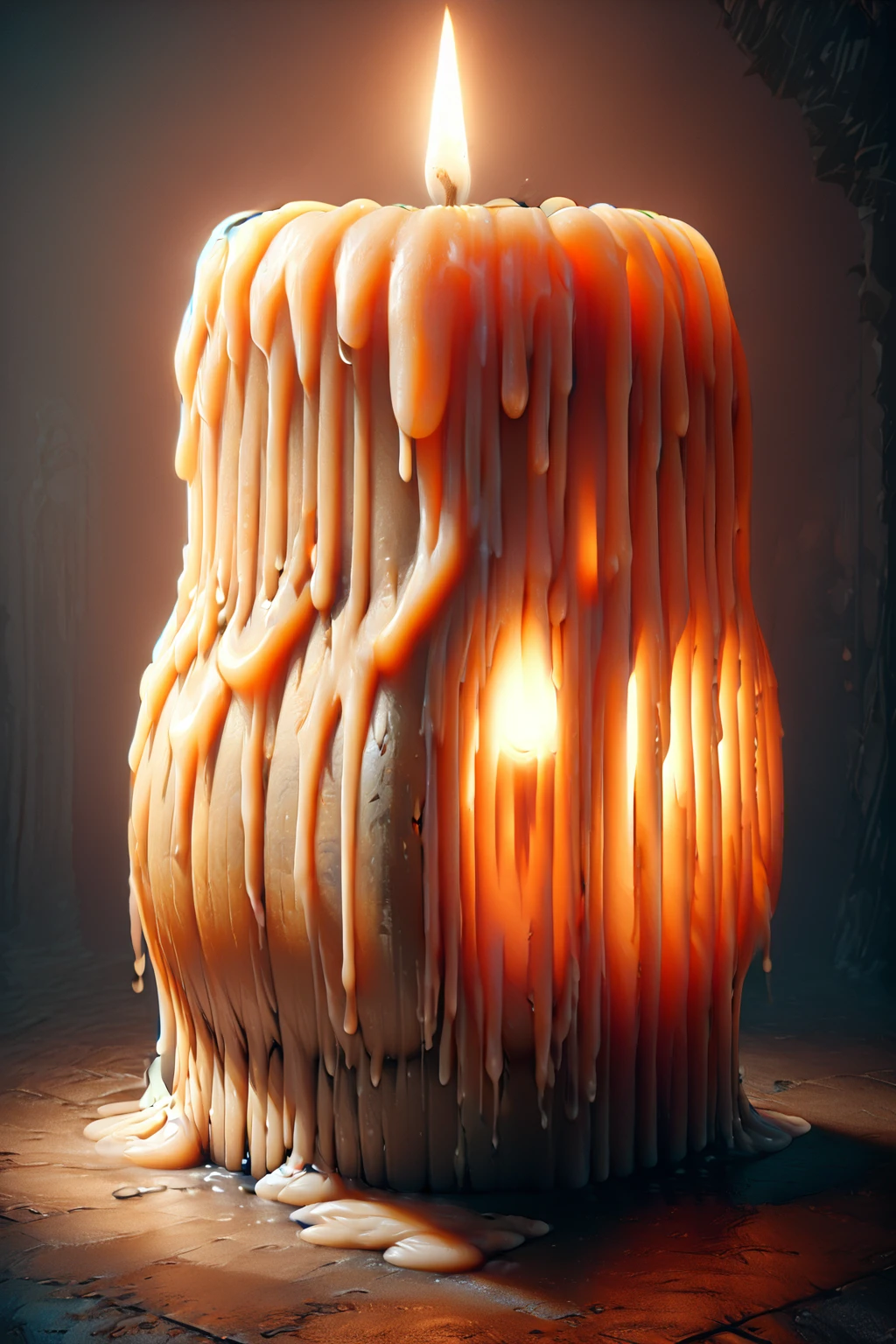 Mad Candle Pumpkin,(masterpiece, 最high quality, high quality, High resolution, Very detailed),