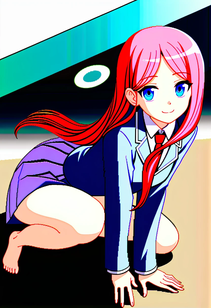Super fine illustrations、inui_sana(Mashiroiro_Symphony)、{{solo girl}}、{pretty girl}、full body,(no hat:1.5)、beautiful hair、{winered color hair}、{medium hair}、{sky blue color eyeedium breats}、beautiful eyes、{school uniform},{blazer}、light smile、lushing cheeks、close mouth、cherry blossom sky、{8k masterpiece}、intricate details,hires {best quality}、{best detailed glow},{best detailed eyes}