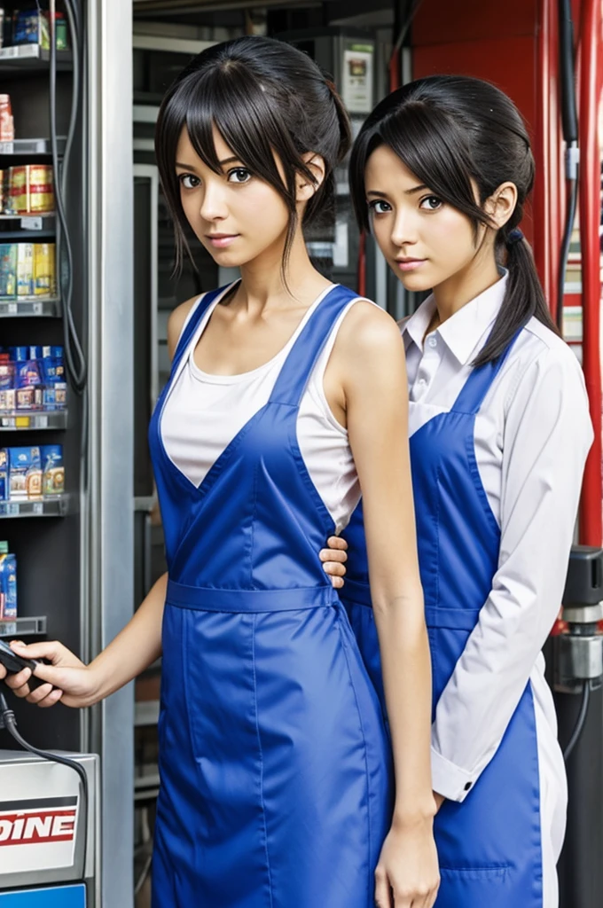 In the anime there are many people who are skinny enough to work at a gas station and are unemployed.