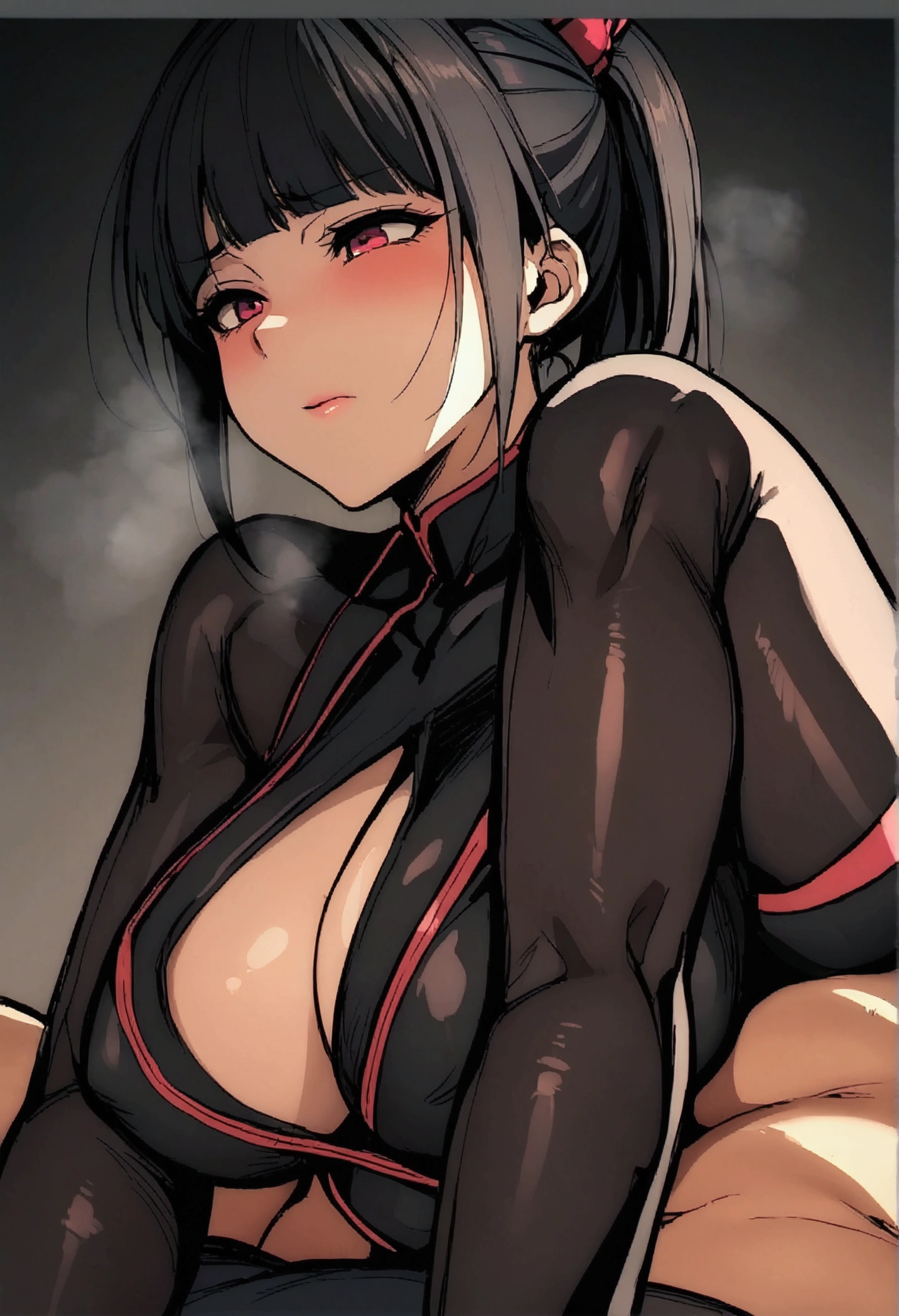juri hani (SF6) having sex in black leggings with big breasts