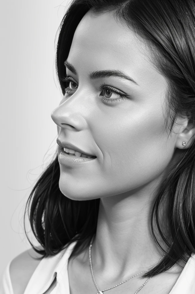 Generate pencil sketch image of customer service representative attentively listing to customer 