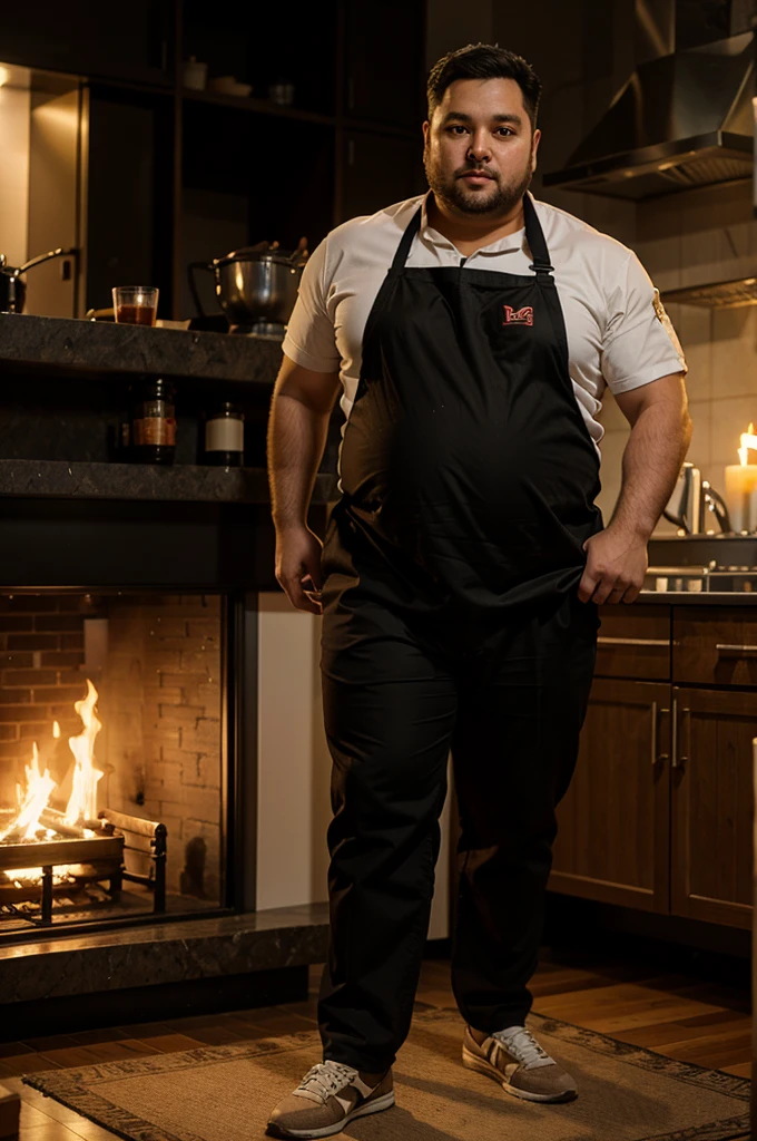 full body), ((fat cat)), cook, in chef's clothes, prepares pizza, hyper-detailed, hyper-realism, sharp frame, cinematic, (background action-packed), lit
