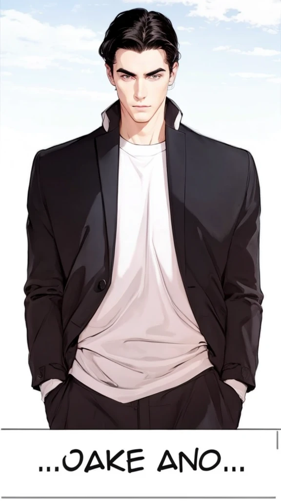 white man with dark hair and eyebrows