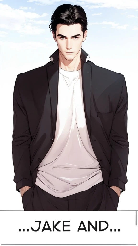 white man with dark hair and eyebrows