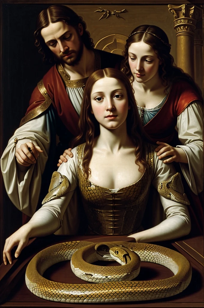 Renaissance painting of a snake 