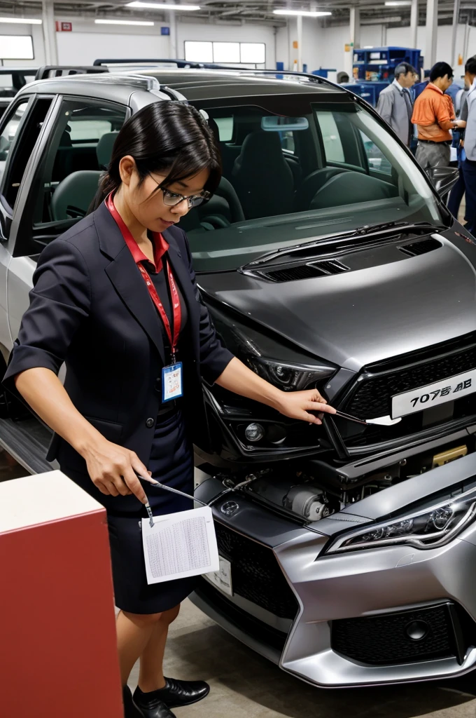 Toyota motor corporation's manager dividing the  work to their subordinates.