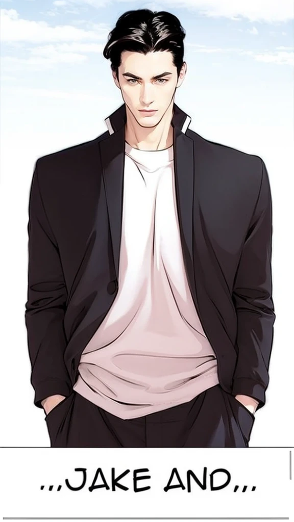white man with dark hair and brows
