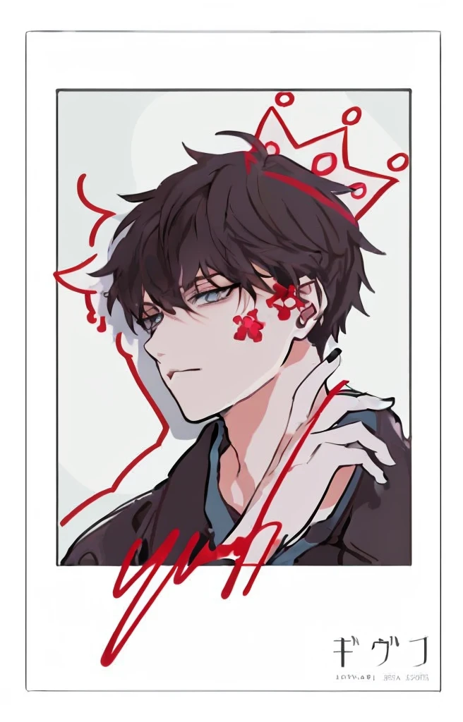Anime style portrait of man with dark hair and tie, Handsome Hermaphrodite Prince, exquisite androgynous prince, handsome anime man, male anime style, Tall blue-eyed anime character, Cute anime avatar, male anime characters, detailed anime character art, beautiful anime pose,ornate scenery