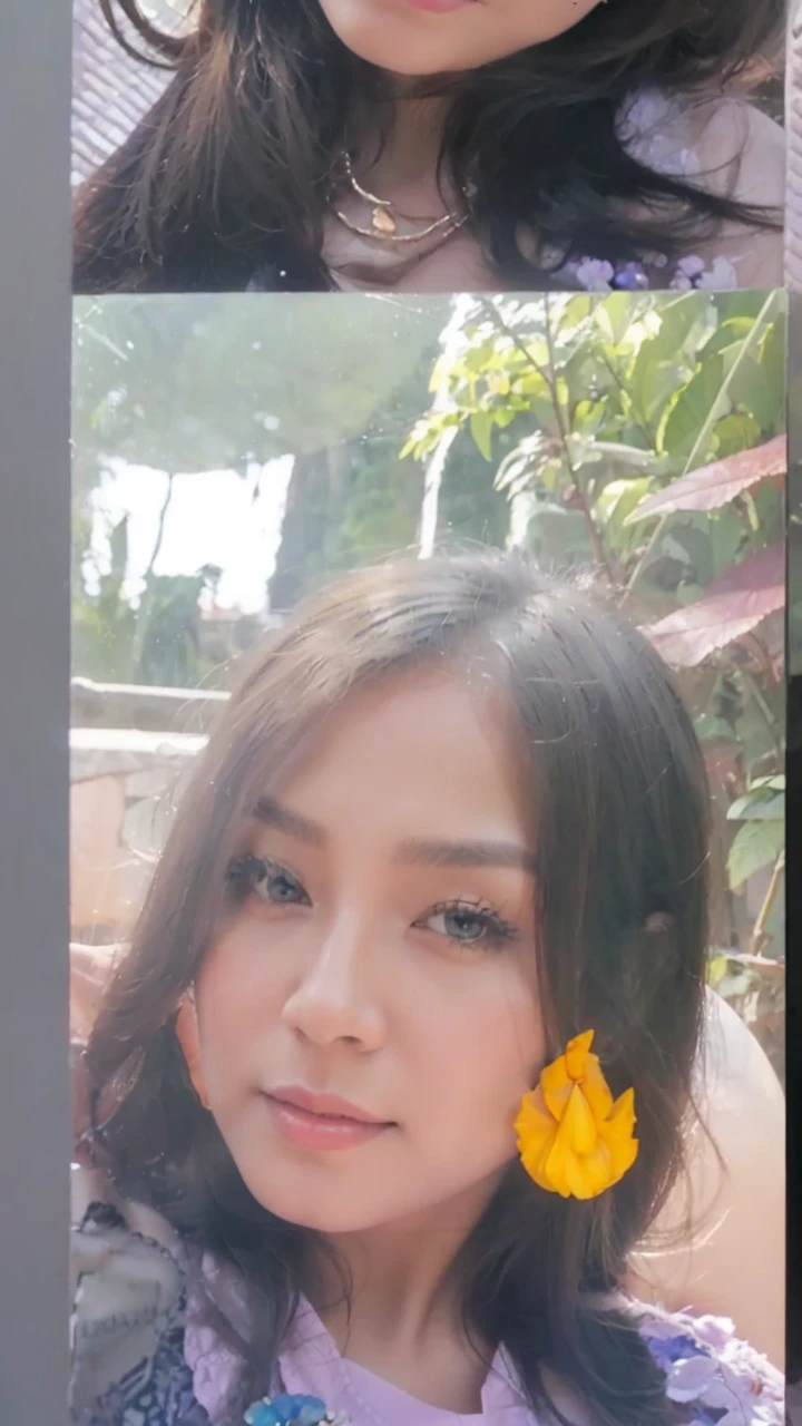 masterpiece, russian woman ,ultra realistic,32k,intricate details, sharp focus, realistic, closed, seductive pose, black eyes, jewelr, lips, realistic, looking_at_viewer, perfect, shiny skin, SHORT SLEVES, indonesian clothes, bali, balinese, cityscape, transparent dynamic pose,((blue kebaya)),full body,busty body,curvy body,long blonde hair,beauty face,cowboy shot,