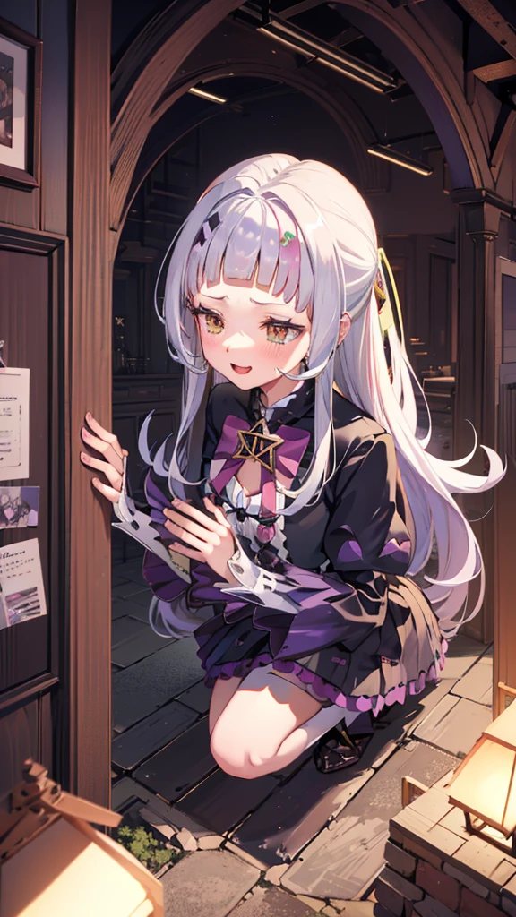 GTS, Giant, Blushing, smile, Looking down, heaven,Murasaki Shion,Shion Murasaki, blocking the sun, loafers, Trampling, destruction, collapsing buildings,