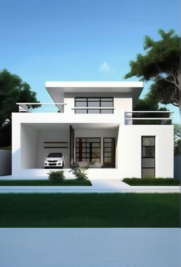 House Simple House　
Chic and modern house design with white background