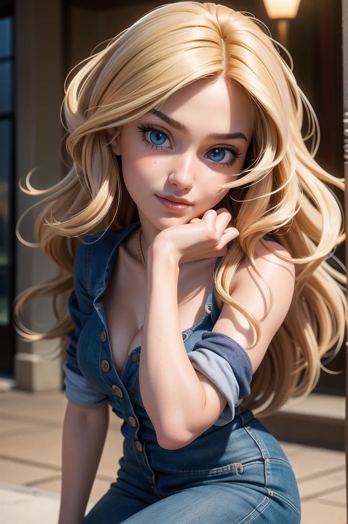 (realistic,photographic,35mm, f2.0,photo:1.5),ultra high detailed,(beautiful face,beautiful eyes:1.2), cinematic,Good Lighting,(backlighting:0.8), blonde long hair, (kind smile:0.9), solo,standing,cowboy shot,, (masterpiece:1.2), best quality, high resolution, unity 8k wallpaper, (illustration:0.8), extremely detailed face, perfect lighting, extremely detailed CG, (perfect hands, perfect anatomy), (masterpiece, best_quality, ultra-detailed, immaculate:1.3), epic, illustration, render,