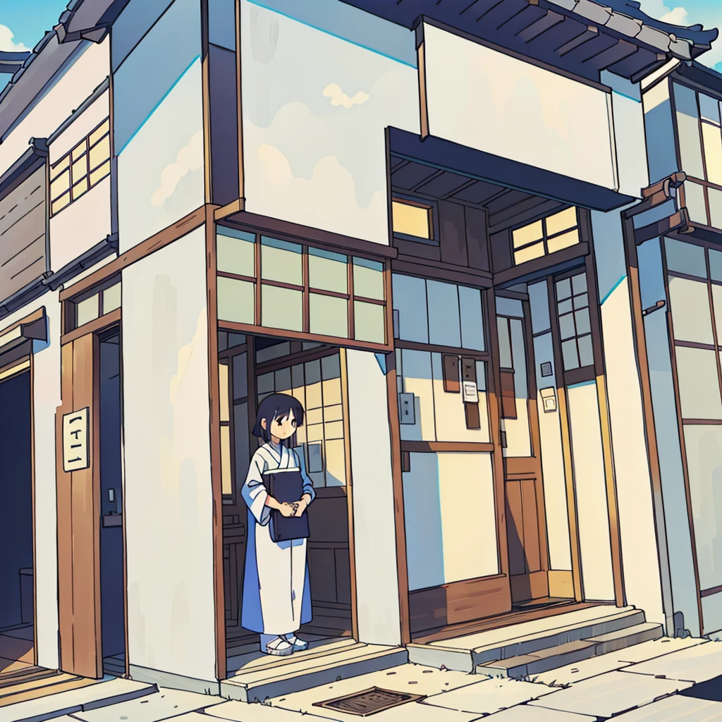 (Highest quality:0.8), (Highest quality:0.8), (((No humans))), Anime illustration, Front view, Japanese House、Background is white