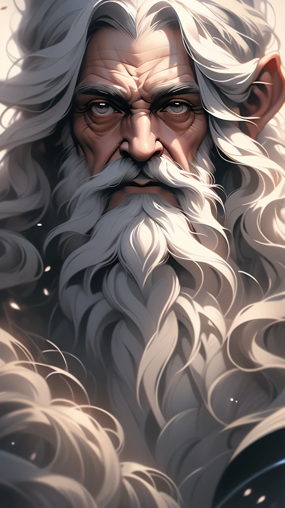 a close up of a painting of a man with a long beard and a long beard, gandalf, gandalf from lord of the rings, gandalf the grey, gandalf (lotr, lord of the rings concept art, sean connery as gandalf, portrait of gandalf, gandalf the white, lord of the rings aesthetic, wizard