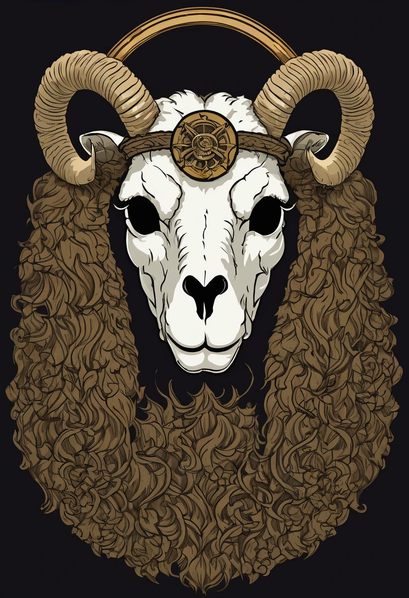 sheep skull logo 