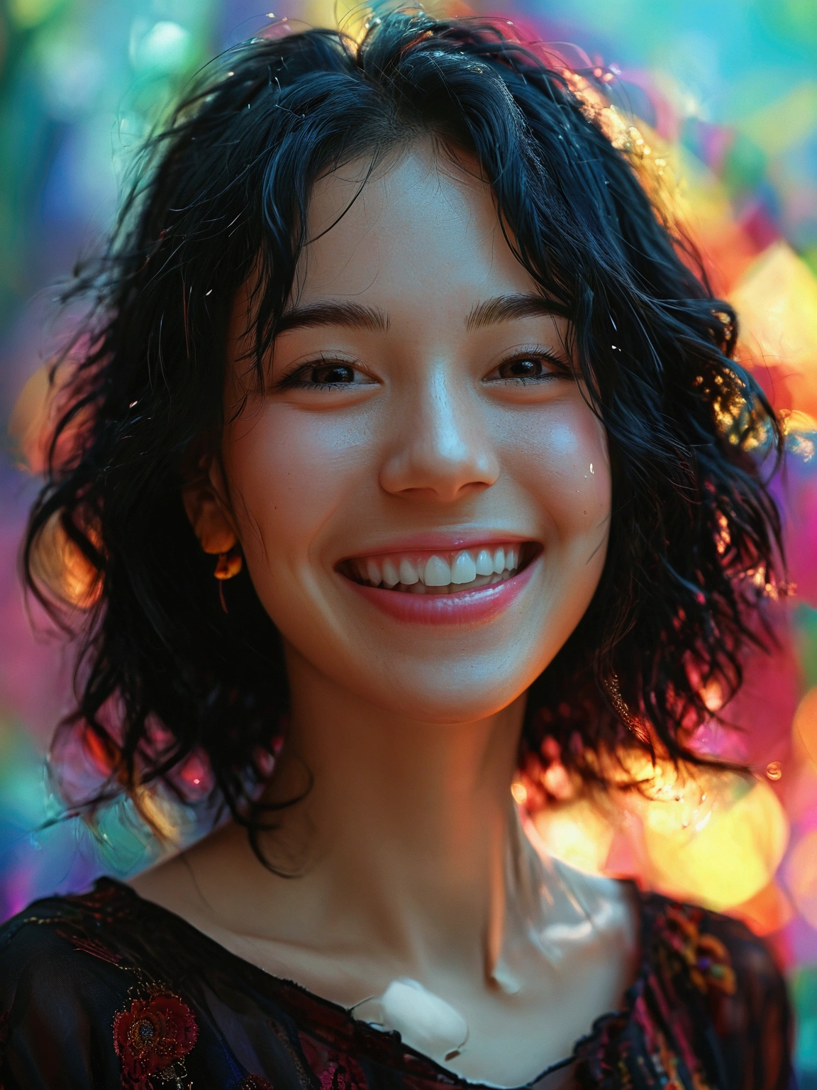 GenHigh Resolution, High Resolution, Black Hair, Smile,