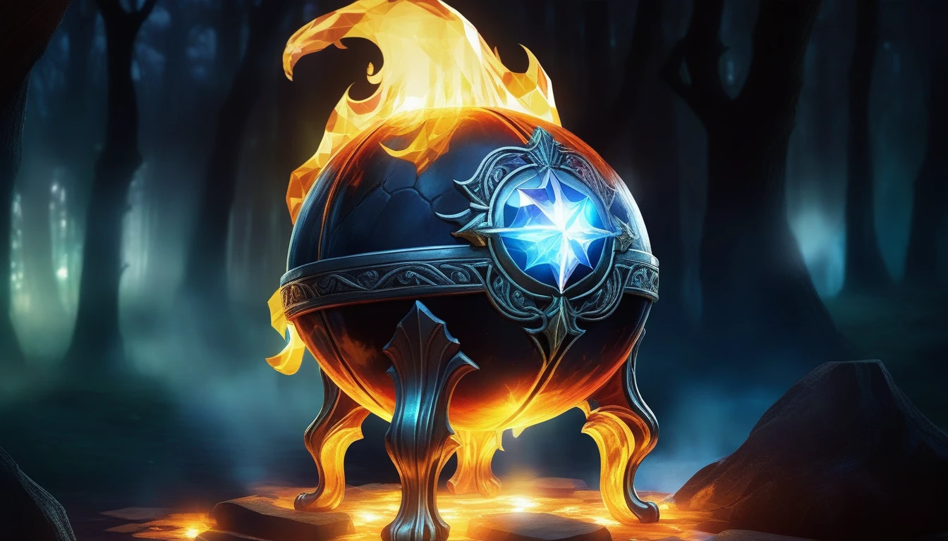 (((Enter a world of epic battles and mythical creatures:1.3))), (((Crystal Sphere Ghost is a Jack-o&#39;-Lantern:1.3))), (((Blizzard Stream:1.3))), ((Mythical and magical world:1.2)), (The legend unfolds before:1.1), It combines the ancient and medieval eras with a dark and fantastical atmosphere., (((Broken Glass and Acid Wishes:1.3))), A dark fantasy where every stroke is a masterpiece, highest quality render, Highest resolution and perfect rendering, (((Stunningly detailed paint:1.3))), (Low lighting), (((Intricate and crazy details:1.3))),