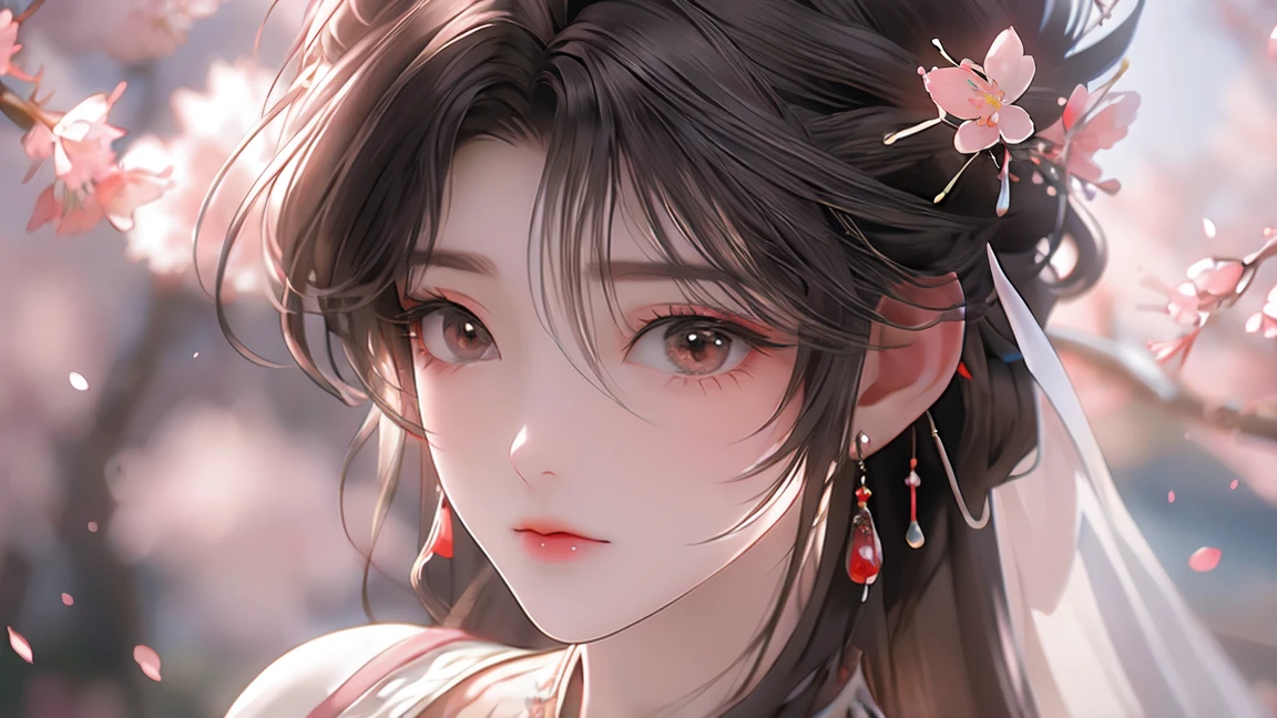 (masterpiece,ultra-detailed,best quality:1.5),(8K,CG,illustration:1.4),(perfect-composition,detailed beautiful face,Clean skin,photographical skin,shiny skin,shiny hair, photographical hair,ultra detailed eyes,shaved,uncensored,ultra detailed background:1.2),(ite girl:1),,cowboy shot S4kur4,see-through,cherry blossoms dress,sleeveless,cherry blossoms,spring