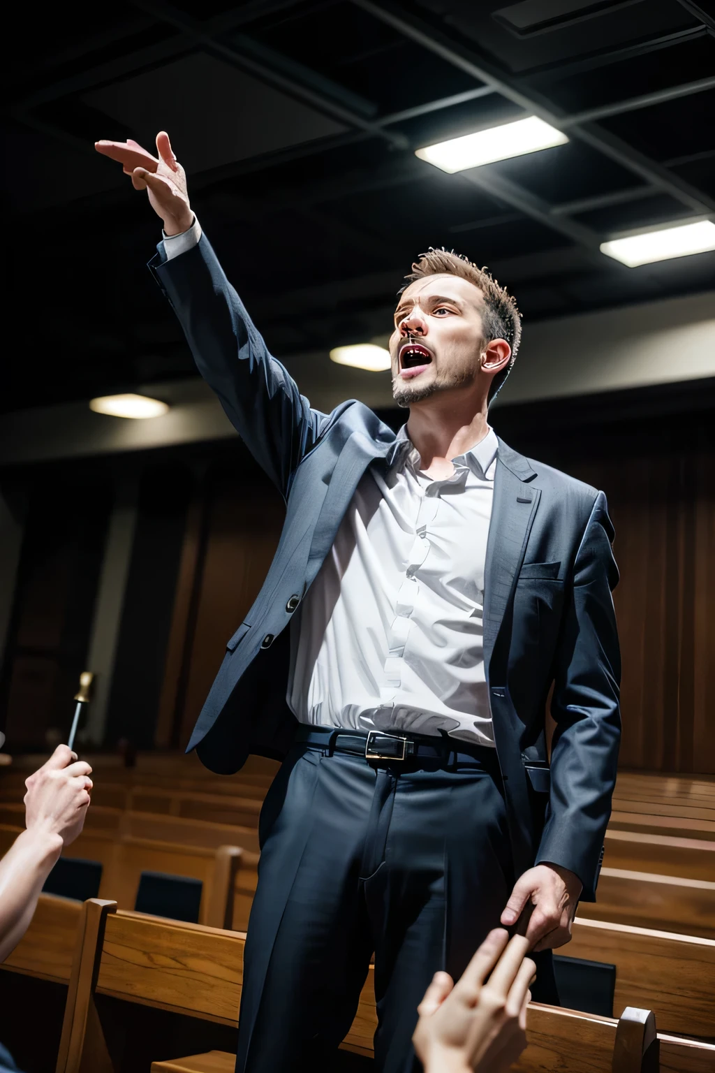 generate multiple images of a pastor preaching
