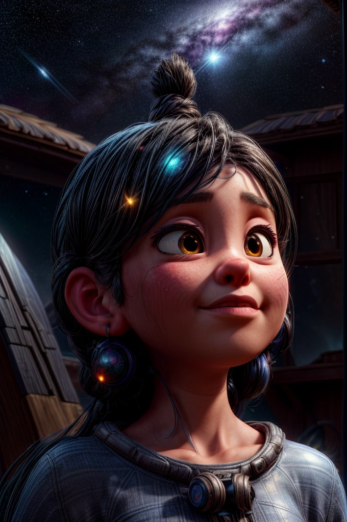 a cabin in space, black haired person meditating, spiritual projection, spiritual dimension, aura energy, celestial light, person flying in the starry sky, universe, light golden, (best quality,4k,8k,highres,masterpiece:1.2),ultra-detailed,(realistic,photorealistic,photo-realistic:1.37),concept art,dramatic lighting,ethereal,cinematic,mystical,glowing aura,cosmic,surreal,intricate details,ambient occlusion,volumetric lighting
