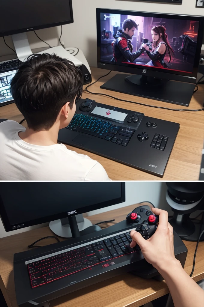 Create a dual gaming setup for couples