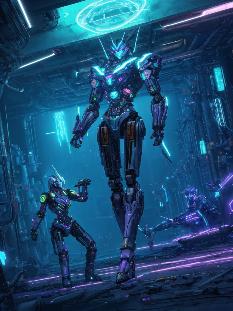 masterpiece,official art,8k, masterpiece, best quality, Very detailed, Futuristic, Dynamic, luminescent, Metallic, Female robot,, , cybernetic world,Mecha:1.2,Energy Wave,thunderclap,High-tech buildings,neon lights,soot.