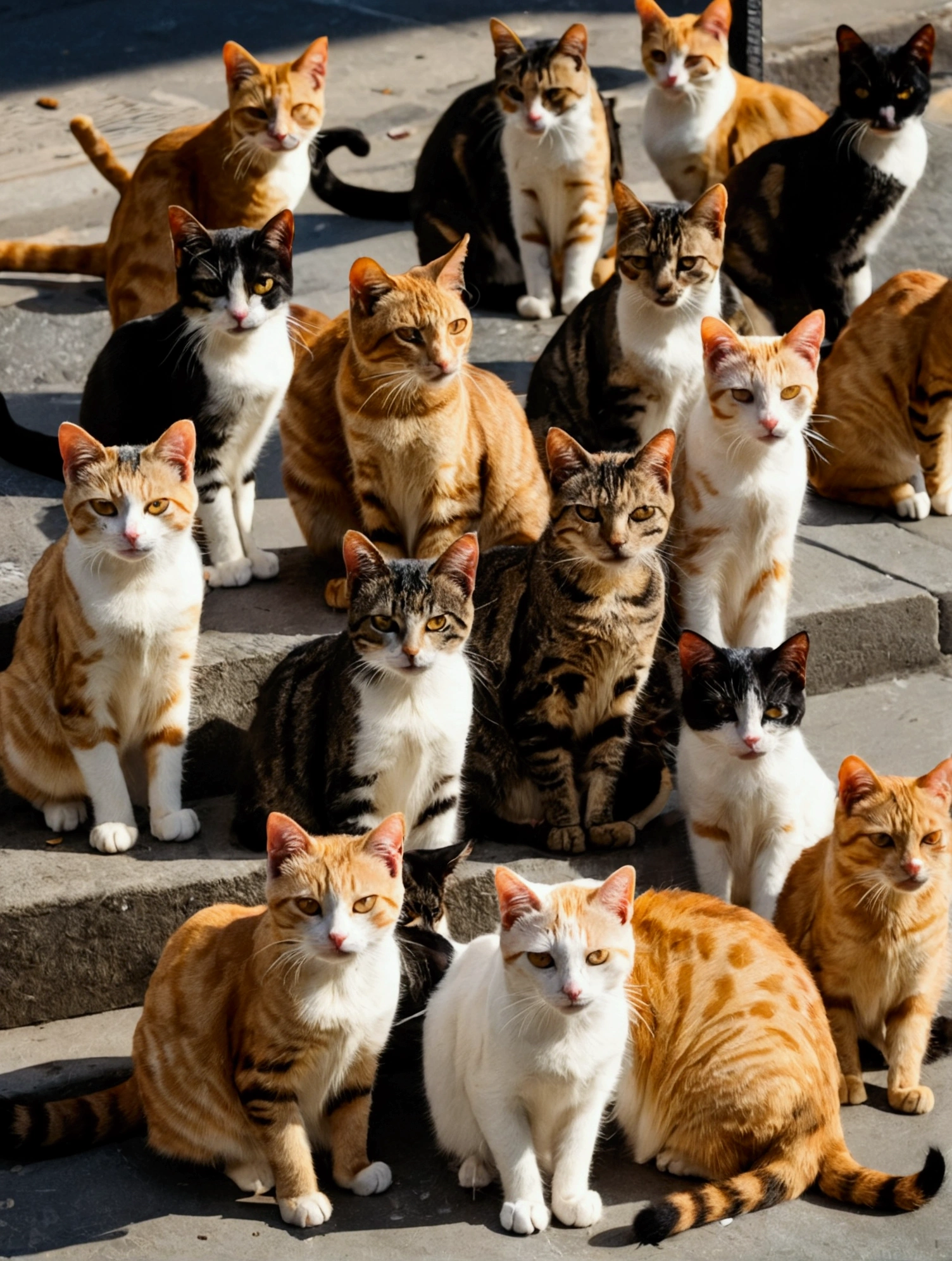 Many stray cats in New York