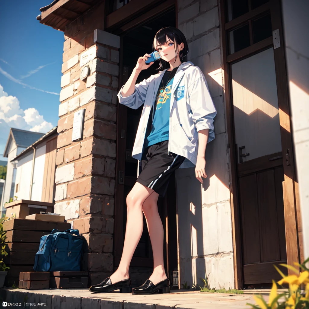 　tall　Boys&#39; school uniform　One person　Black Hair