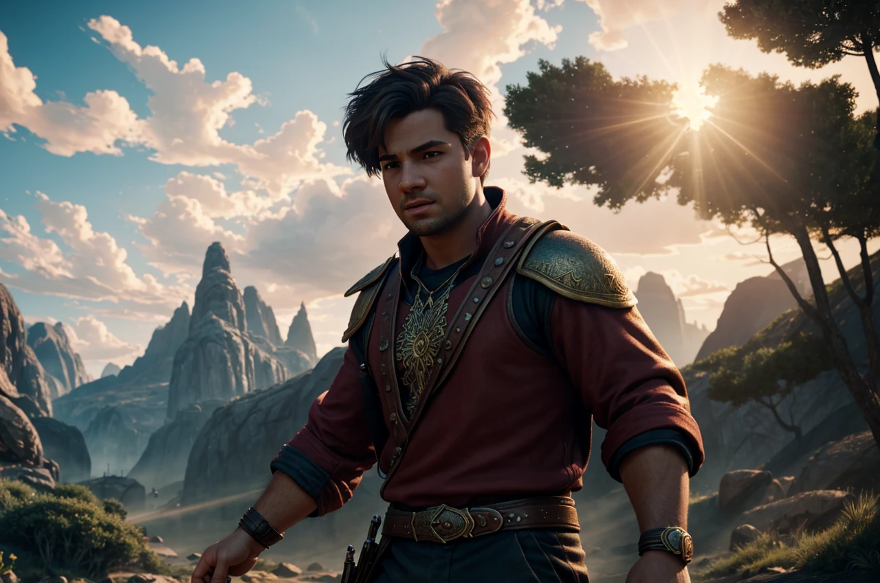Boy, Cartoon, highly realistic, 8k, photorealistic, masterpiece, cinematic lighting, vibrant colors, fantasy, magical