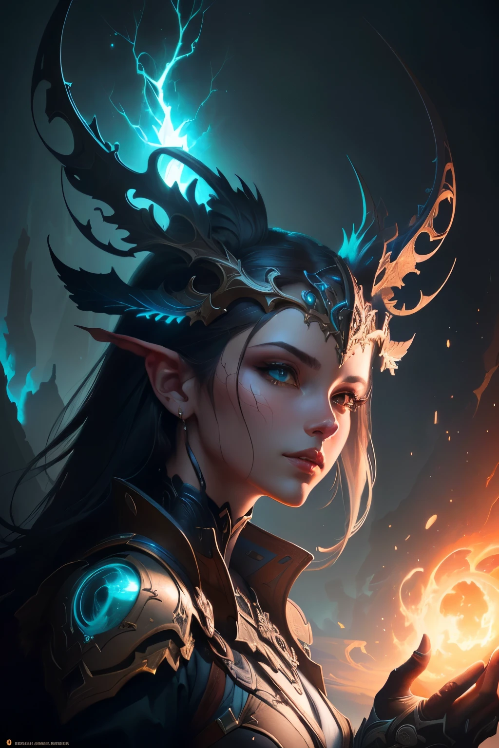 masterpiece, best quality, (extremely detailed CG unity 8k wallpaper), (best quality), (best illustration), (best shadow), absurdres, realistic lighting, (Abyss), beautiful detailed glow, art by PeterMohrBacher,