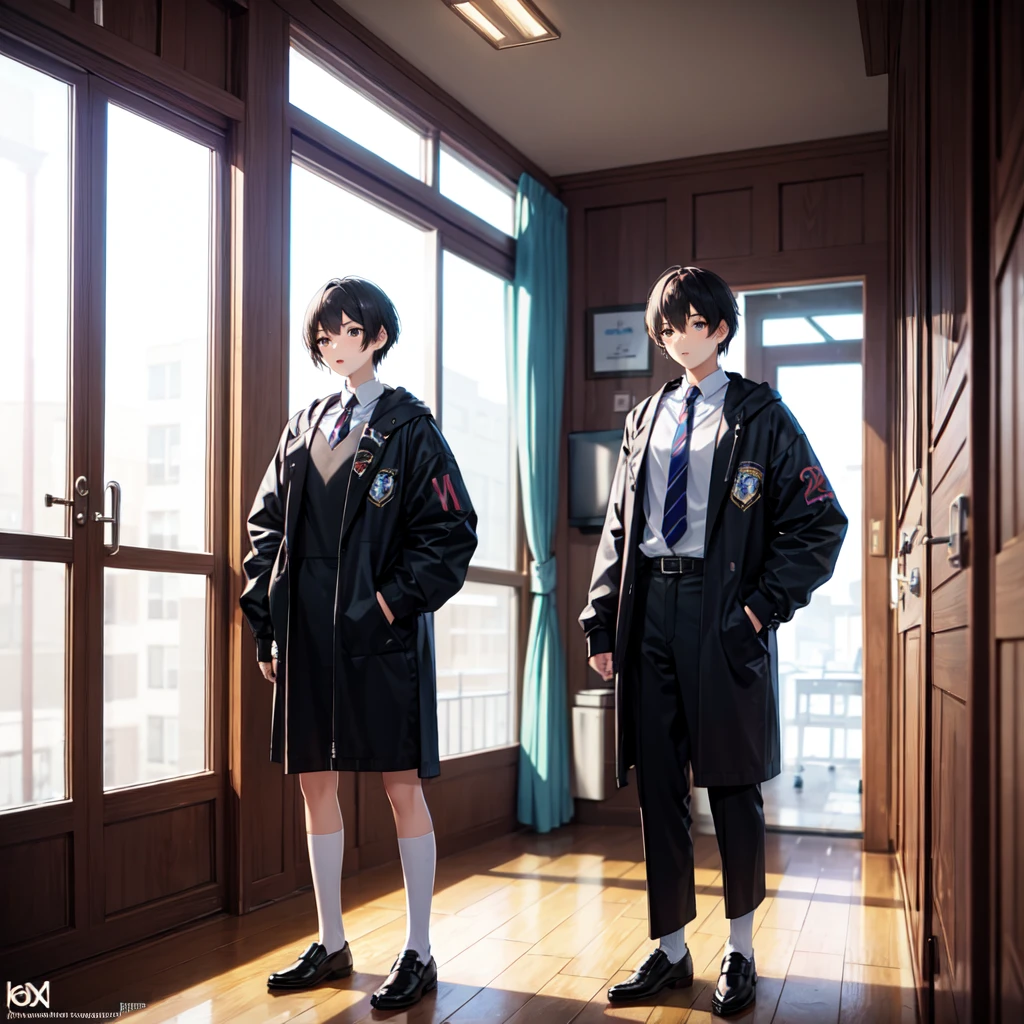 　tall　High school girls　Boys&#39; school uniform　One person　Black Hair　Director of law firm　Men&#39;s　Blue shorts