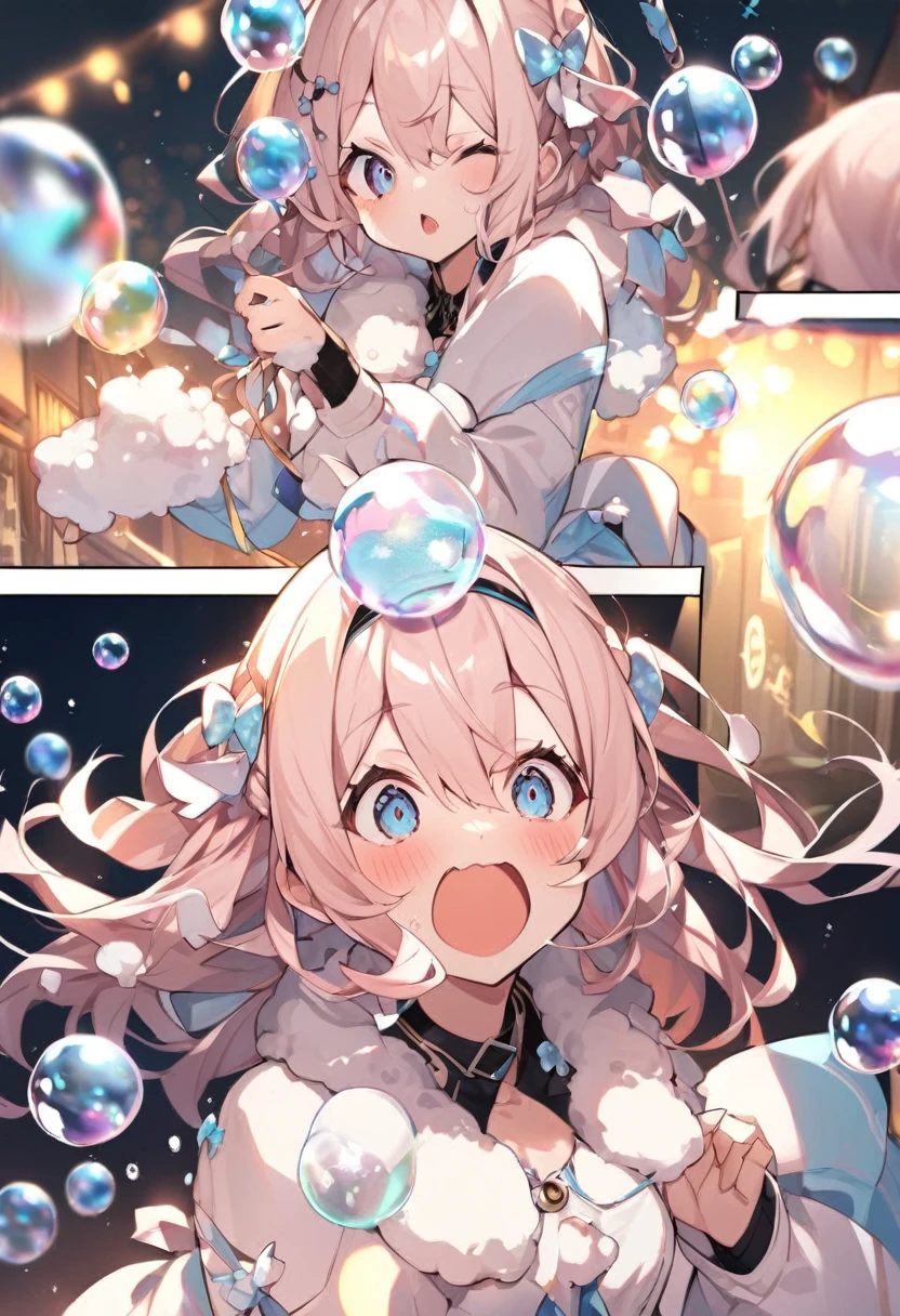 Soap bubble、girl、LOL