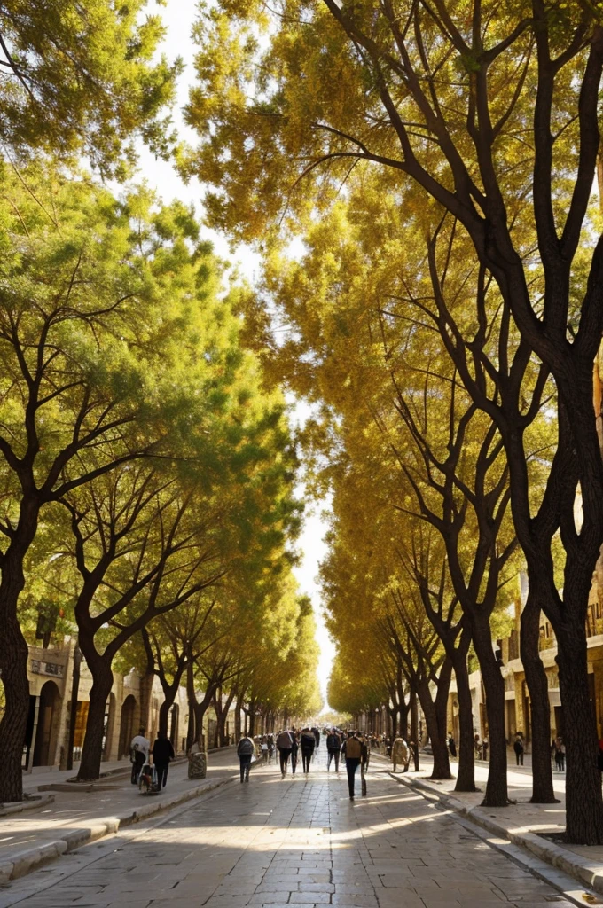 The city of Jerusalem of pure gold and the street of glass and in the middle of the city a great tree