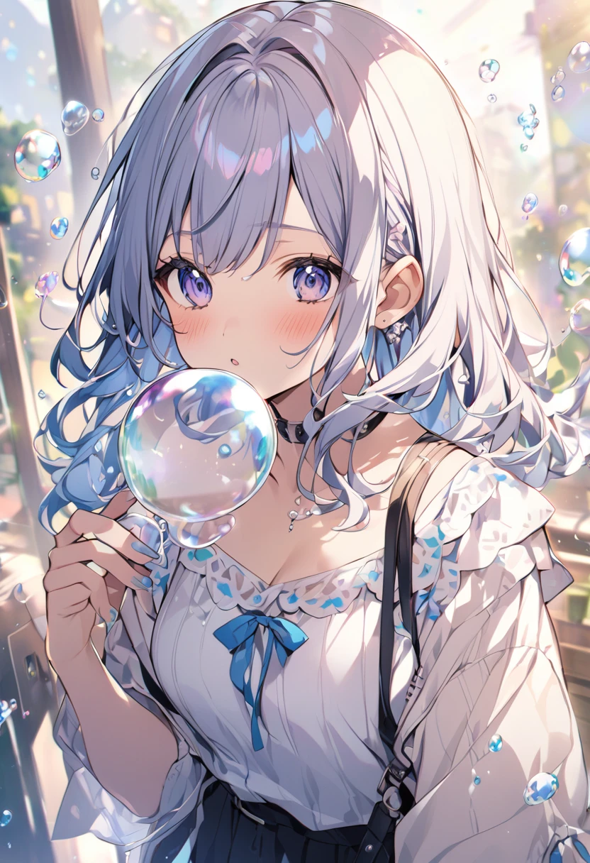 Soap bubble、girl