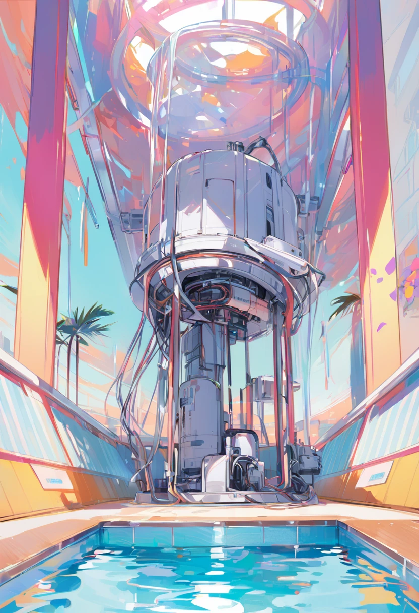 Poolside、Background only、unmanned、