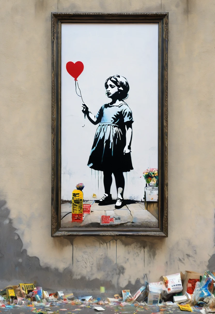 "Be With You" movie poster, woman clothing, by Banksy, best quality, masterpiece, very aesthetic, perfect composition, intricate details, ultra-detailed