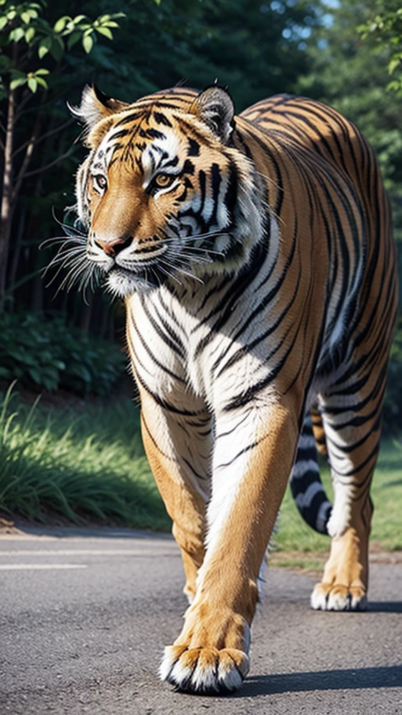 Tiger walking 