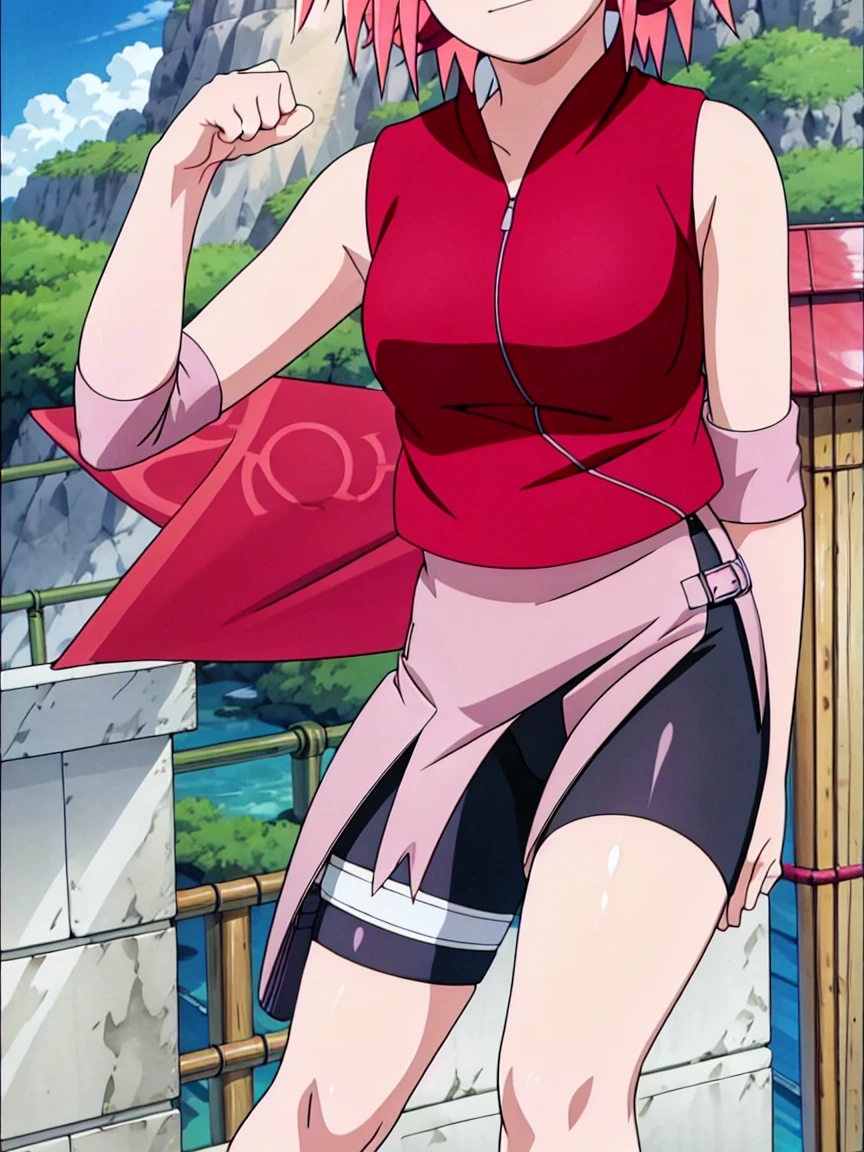 Sakura Haruno nude,wide hips,abdomen,sexy ,Show your armpits - SeaArt AI