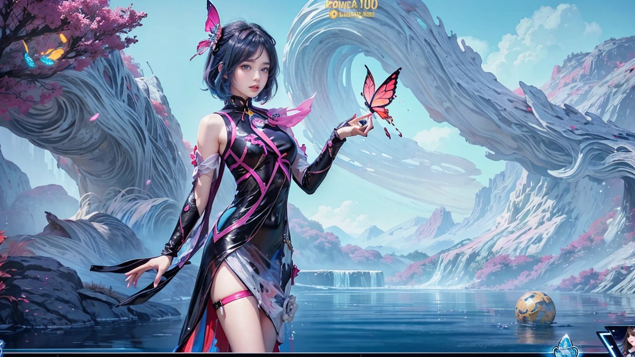 Best Quality, 超A high resolution, masutepiece, (Photorealistic:1.4), Solo Focus, (Slender body huge breasts young woman:1.photography, (Medium Wide Shot Cropped Leg:1.3), Three Quarter View Pose, (Cinematic lighting:1.2), Vibrant, Vivid Color, Detailed face, Detailed eyes, Random hairstyle, (off shoulder shirt, Mini skirt:1.2), (random place, Random seasons, Random weather:1.1)