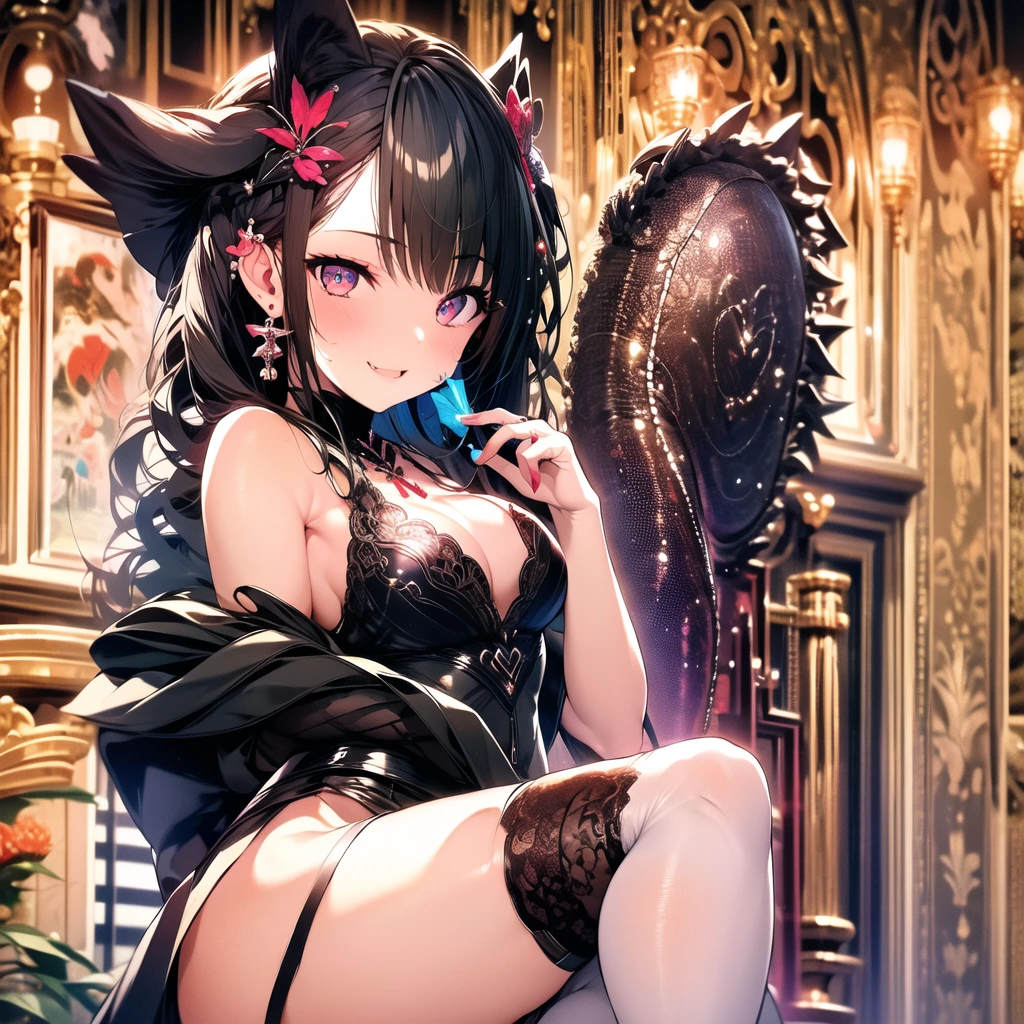 (masterpiece),(Highest quality),(Super detailed),(Best illustrations),(Best Shadow),(Absurd),(Detailed Background),(so beautiful), 16K,(Highest quality), 8k, 4K, (so beautiful)Flanders_scarlet, One girl, alone, Big Breasts, , , , Hair between the eyes, , , empty eyes, blank eyes, , , , , Dramatic lighting, psychedelic, Pleated skirt, colorful, , orgasm, afterglow, erotic smile, pussy, crimson lip, Beautiful nipples, , , , Sexy posture, dynamic pose, , cross-eyed, rolling eyes, , garter belt, dark church background, , One succubus tail,  , saliva trail, full-face blush, Detailed super oily shiny skin, , , orgasm, , , arched back, , torogao, ahegao, , pink neon, BREAK, (Slime-dripping costume:0.7), Oculogyric crisis, night, Heart-shaped pupils